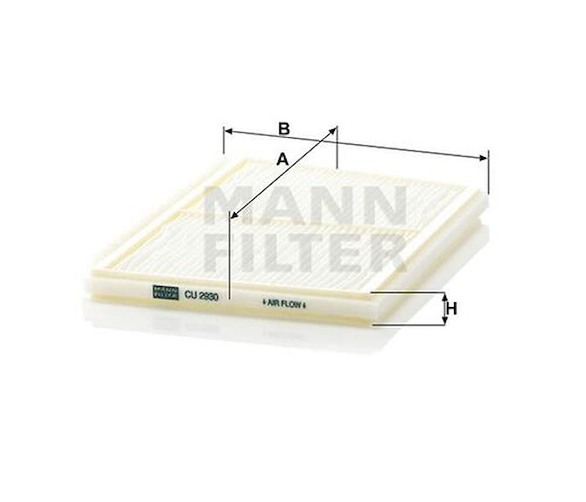 MANN CU2930 Polen Filtresi Scenic I 1.9 DTI 80Hp 04 01 06 02 7700845219