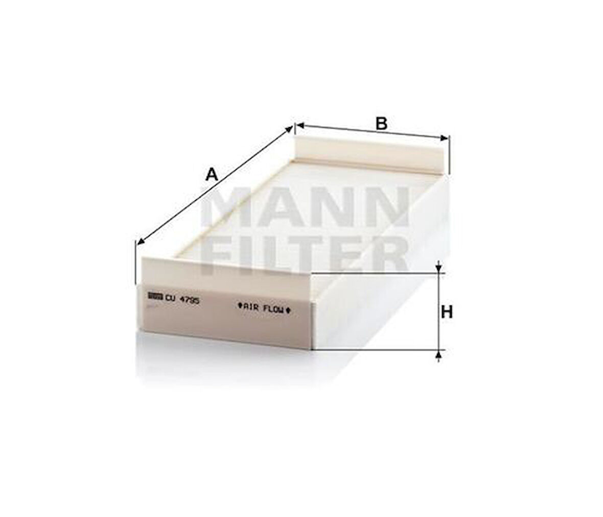 MANN CU4795 Polen Filtresi Karbonsuz MAN TGTGS D2066 D2676 07-Tga D2066 D2866 D2876 00-Fortuna D2866 D2875 81619100029