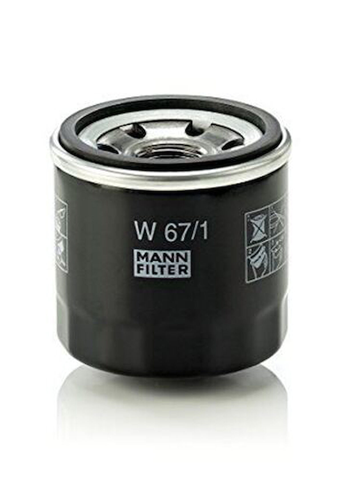 MANN W67 Yağ Filtresi Accent Blue 1.4 Benzinli 2012-i20 1.2 Benzinli 2012-i10 Benzinli 2012-Rio-Cerato 1.2 Benzinli 2011-Carisma 45503-02050