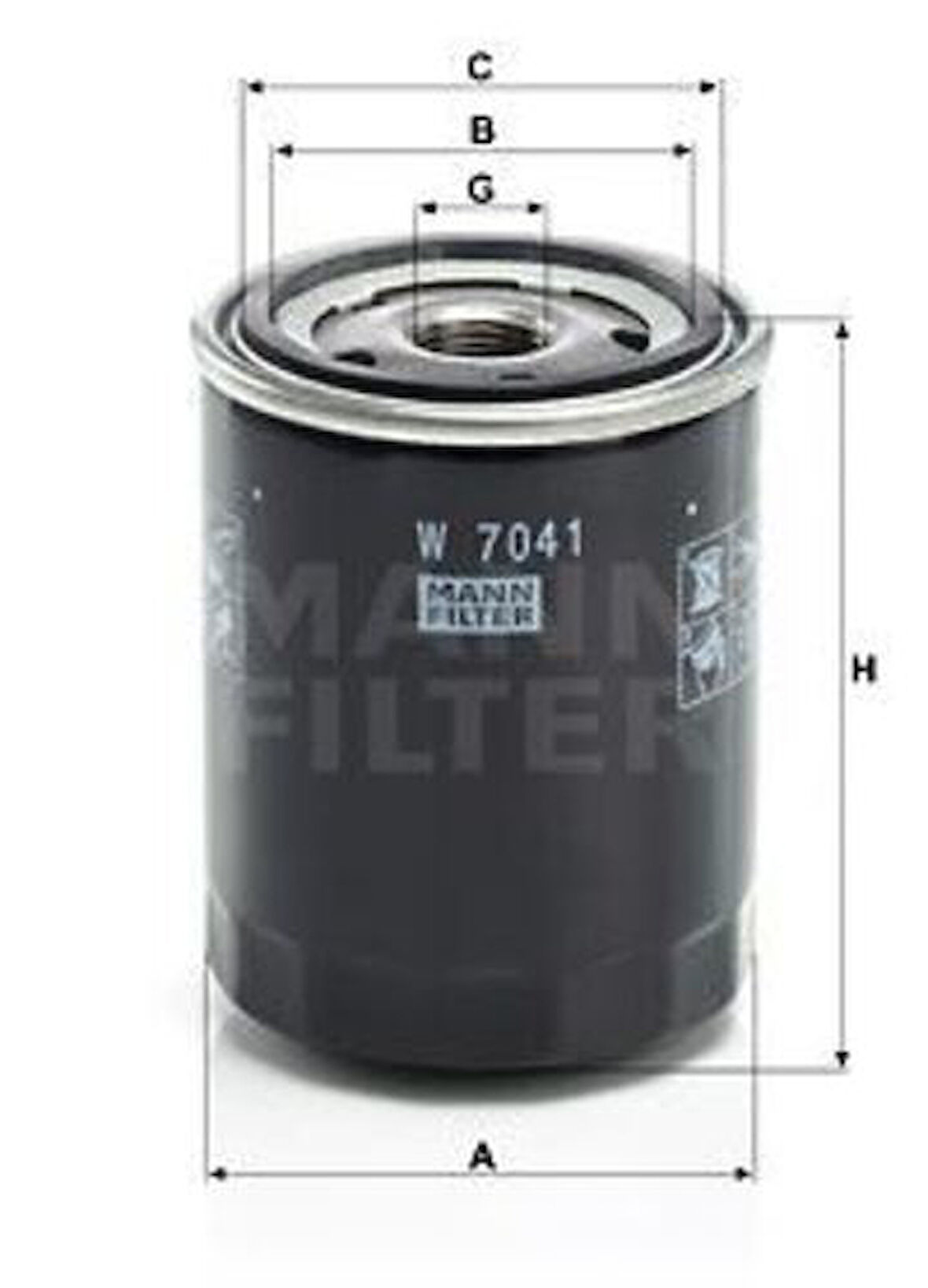 MANN W7041 Yağ Filtresi Almera Primera 1.6 P11 1996 2001 D22 Pickup 1998 2005 Vanetta 1996 2001 Ford Maverick Uds Uns 2.4 I 93-97 5027150