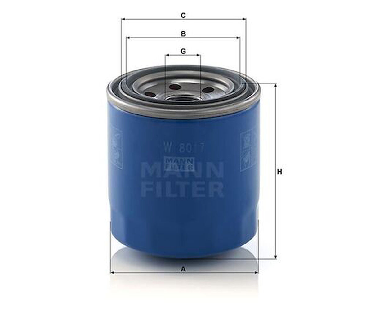 MANN W8017 Yağ Filtresi Accent Getz Elantra Cerato Rio Ceed Hyundai Kia Tüm Benzinli Binekler 6393230520