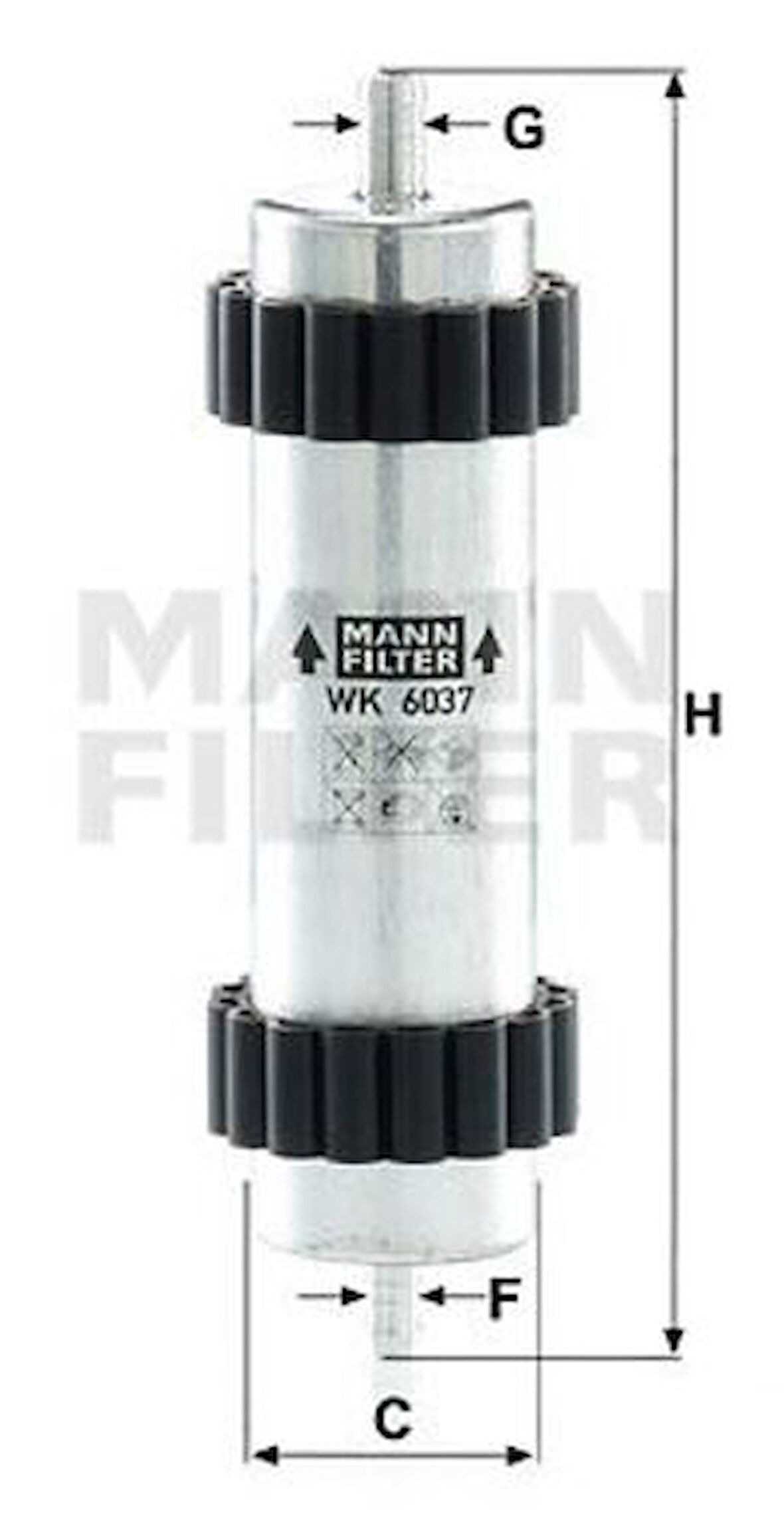 MANN WK6037 Yakıt Filtresi Audi A6 A7 2.0 3.0TDI 11- 4G0127401