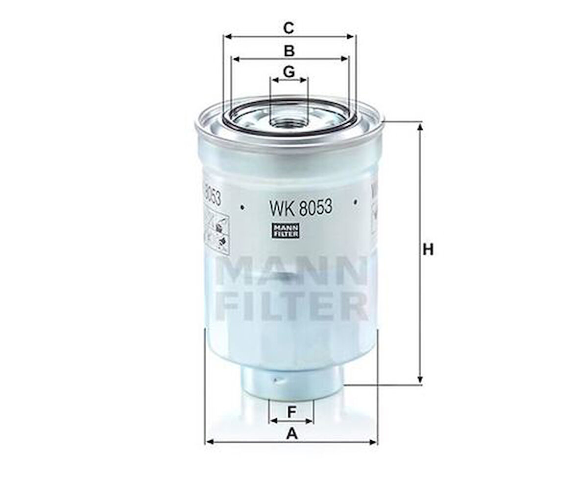 Mann Wk8053Z Yakıt Filtresi Corolla Aurıs 1.4 D4D 2007> Corolla Aurıs 1.4 D4D 2013> Avensıs 2009> Land Cruıser D 2001> Forester Impreza 2008> Legacy 2009 2014 B2500 2000> Sensörlü Tıp