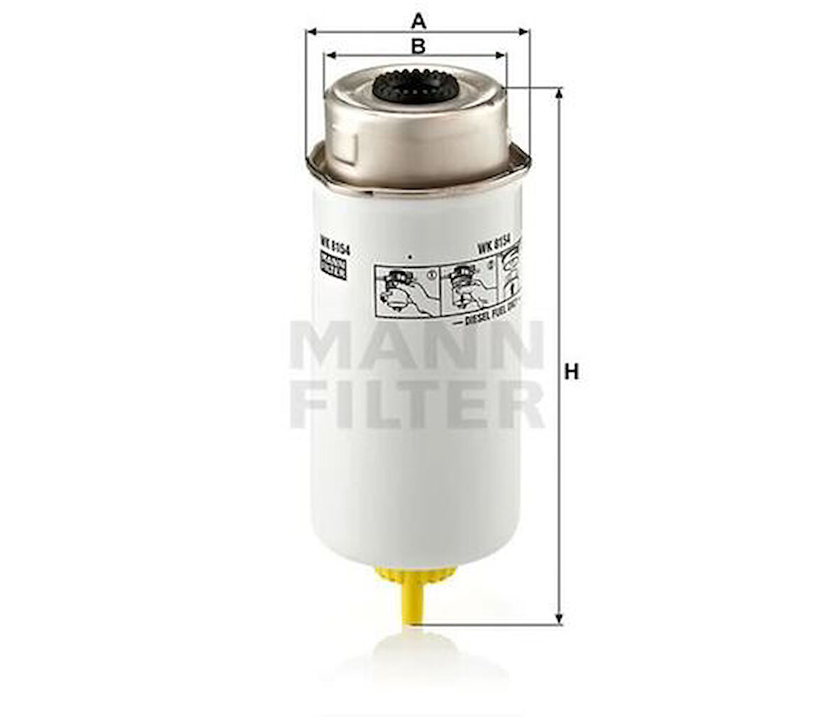 MANN WK8154 Yakıt Filtresi Transit V184 2.0TDCI 125Ps 02-06 2.4TDCI 115Ps 137Ps 04-05 1685852