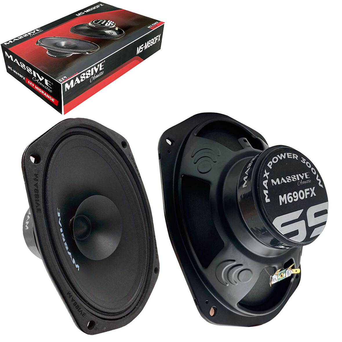 MS-M690FX Oto Midrange Oval 6X9 İnç 300 Watt Kapaklı 2 Adet