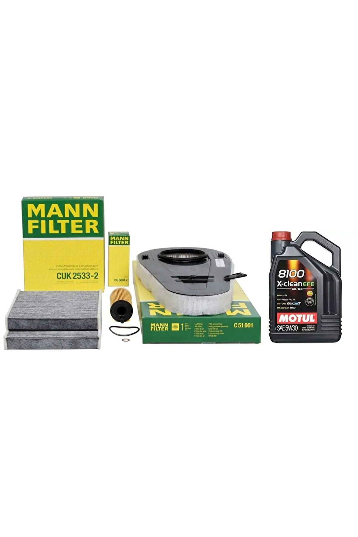 Bmw F10 Kasa 525dx Periyodik Bakım Filtre Seti Marka Motul 5W30 EFE Mazotsuz