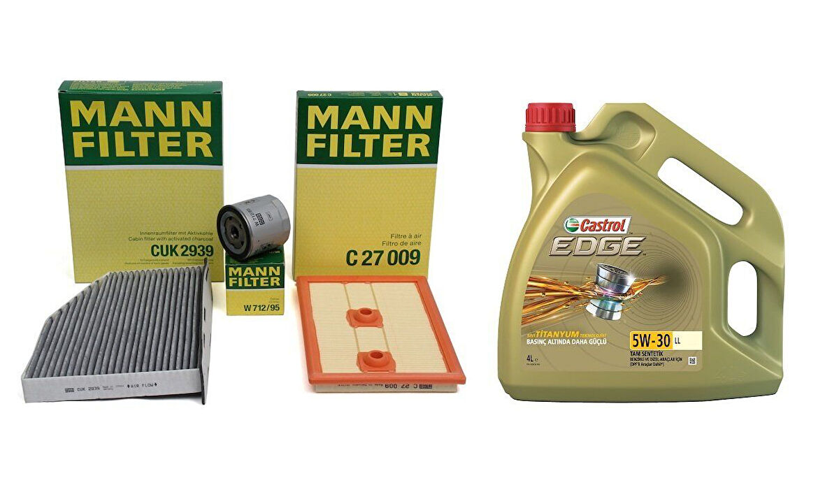 Volkswagen Jetta 1.2 TSI BlueMotion Periyodik Bakım Filtre Seti   5W-30 LL 4 Litre
