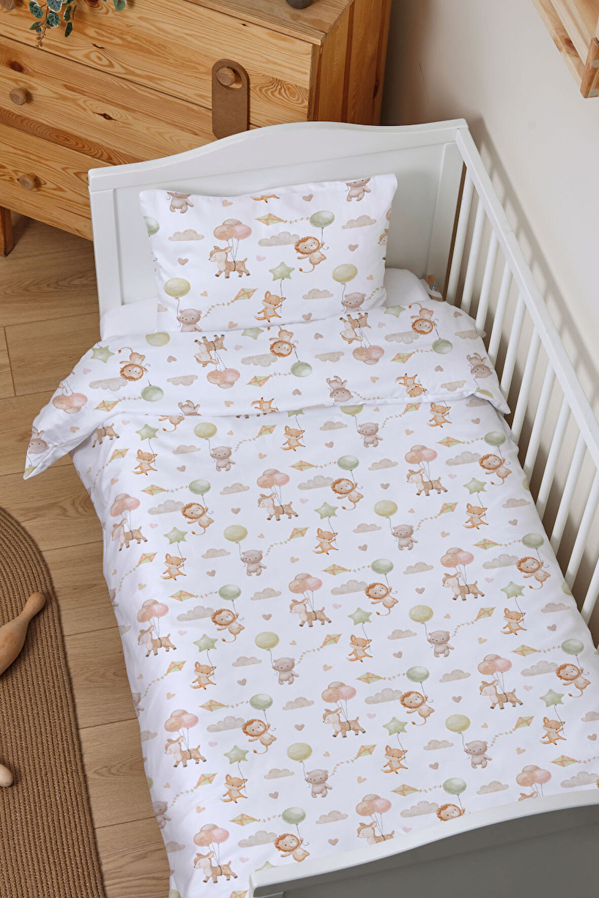 Organik Bebek Boy Nevresim Takımı (100x150) - Küçük Kaşifler