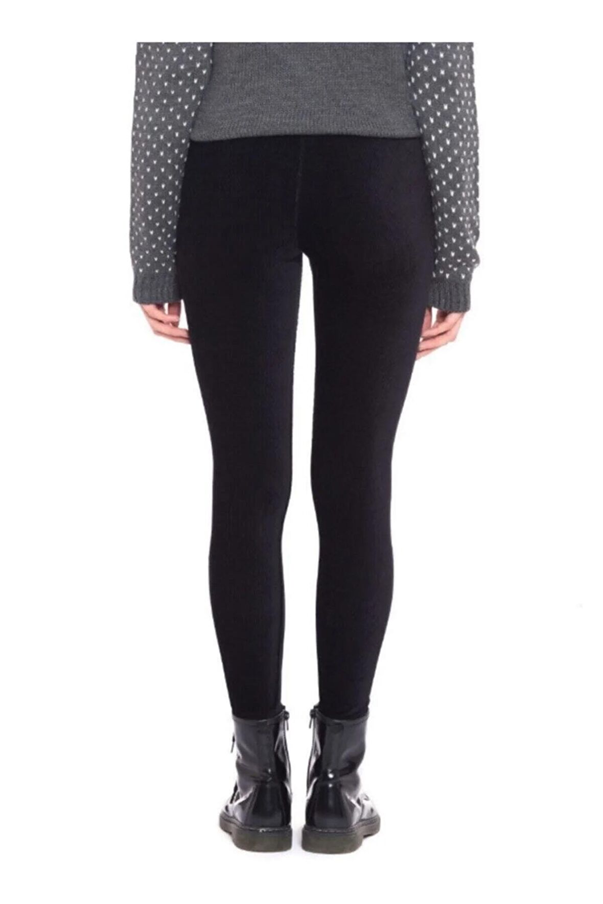 Kadın Füme Fitilli Kadife Tayt Pantolon