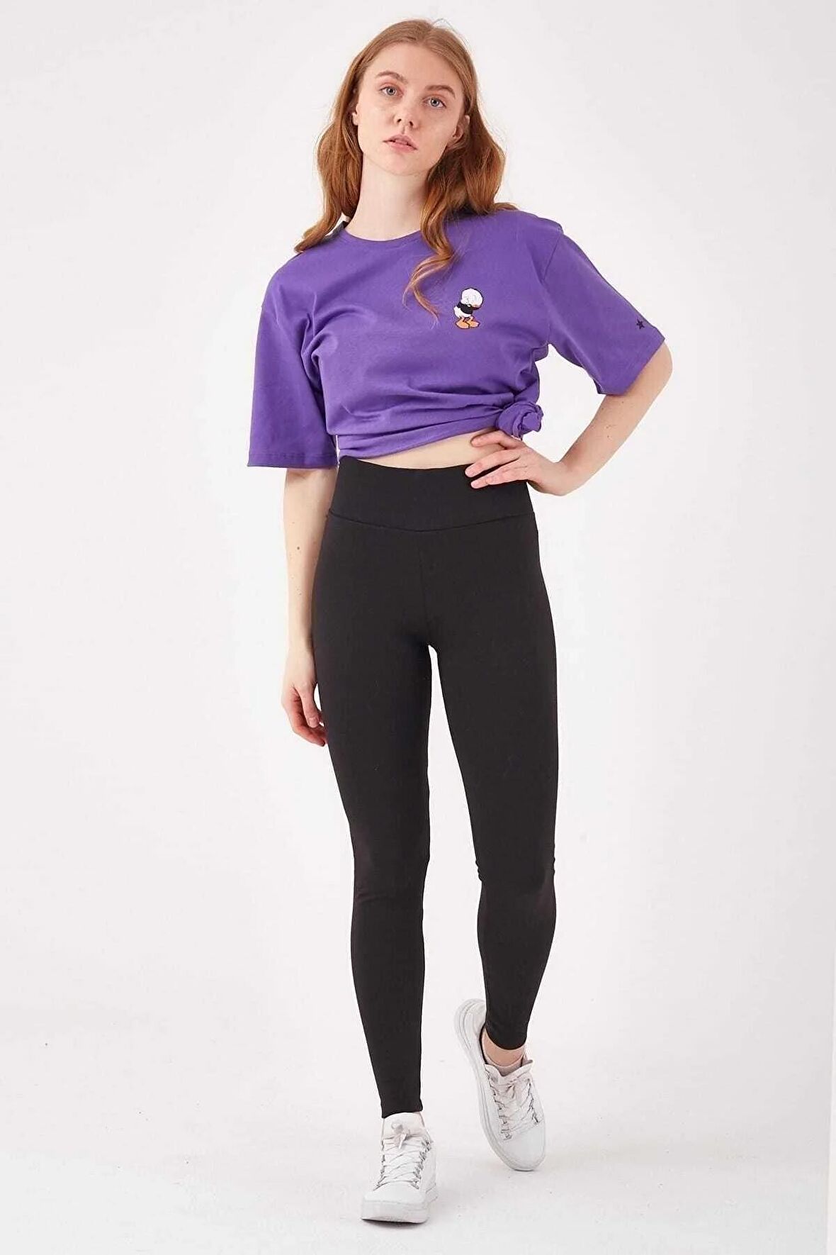 Kadın Siyah Çelik Örme Tayt Siyah Tayt Tctyt0002