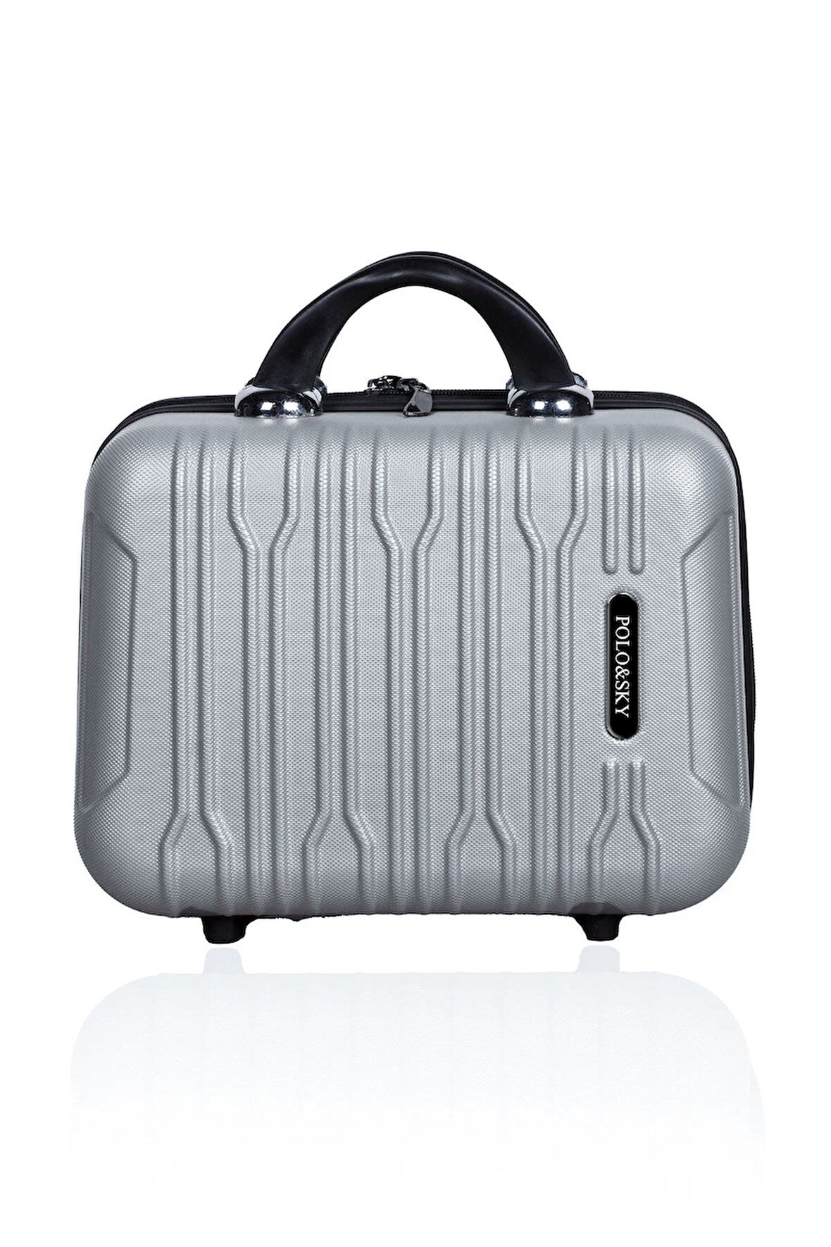 Polo&Sky Mars Model Gri Renk Abs Makyaj Çantası El Valizi