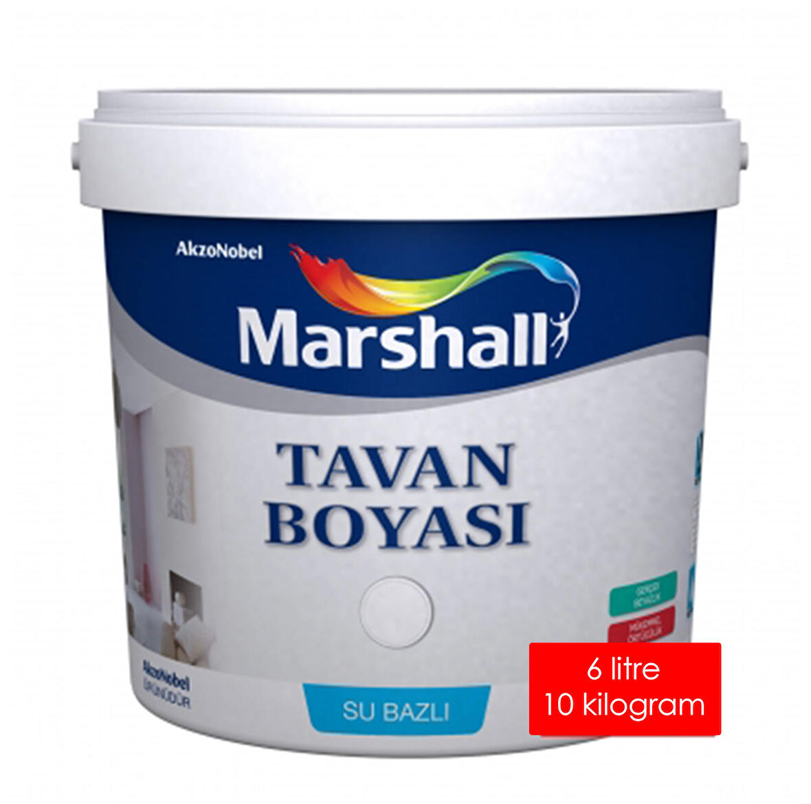 MARSHALL TAVAN BOYASI BEYAZ 6 LT HACİM 10 KG AĞIRLIK