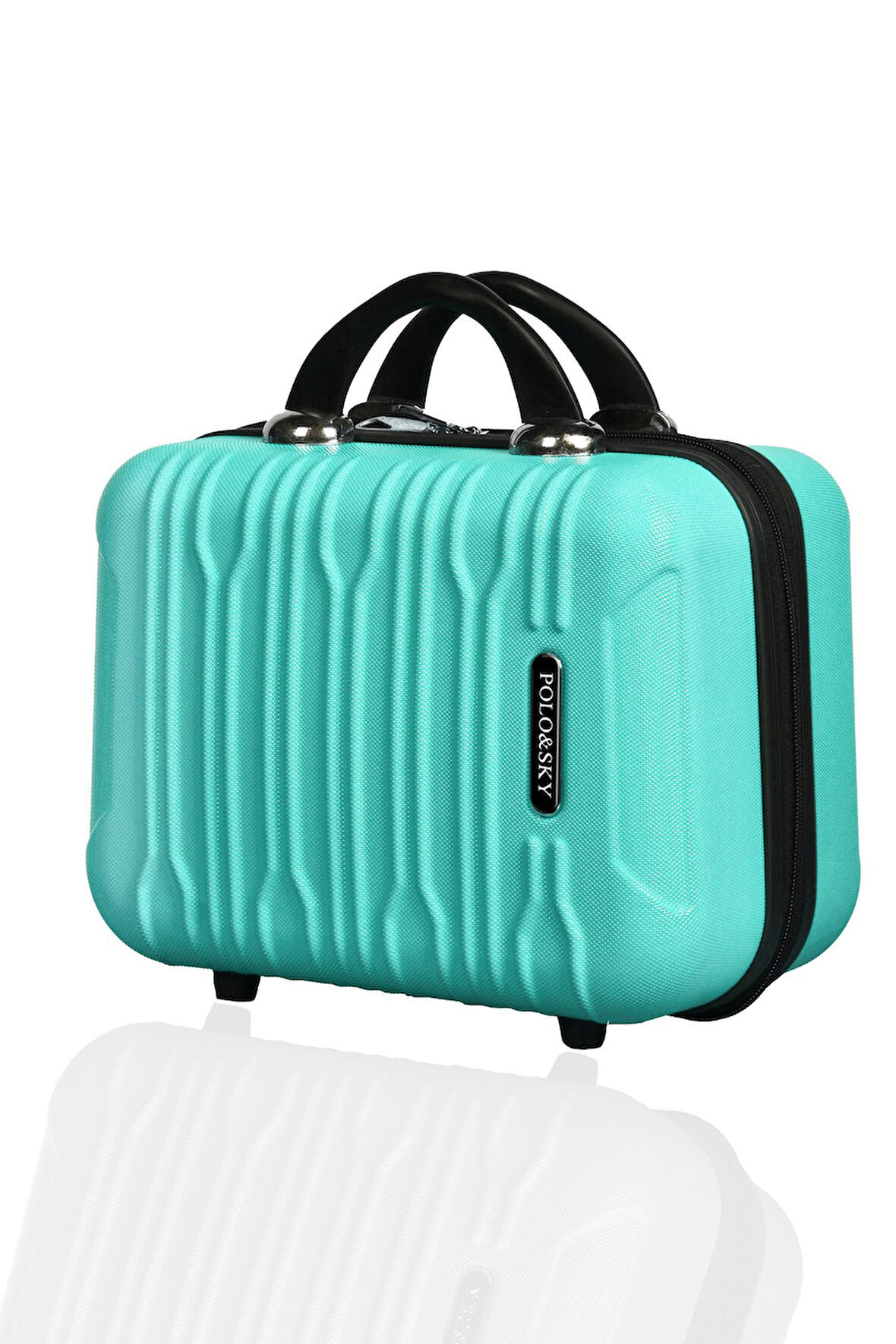 Polo&Sky Mars Model Su Yeşili Renk Abs Makyaj Çantası El Valizi