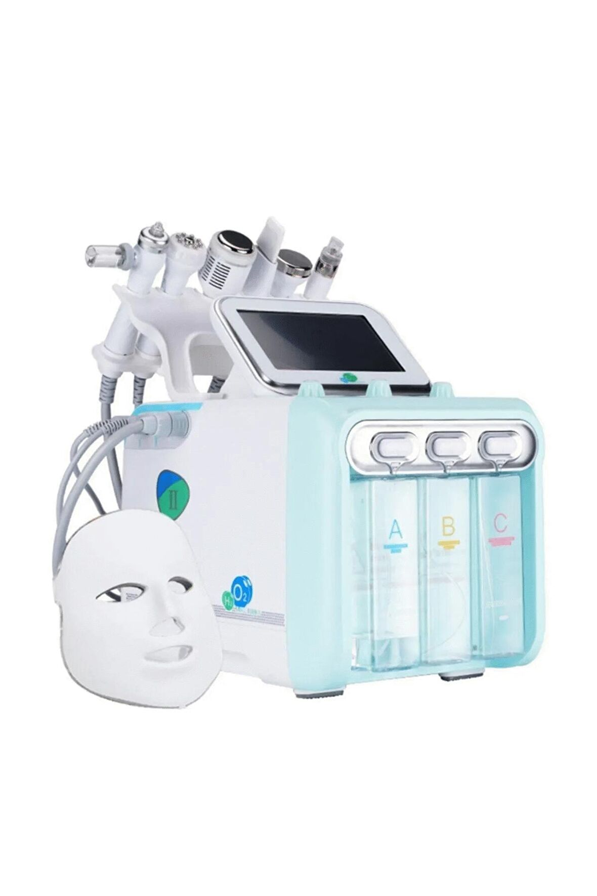 Hydrafacial Full Fonksiyon Aquapeeling Terapi Maskeli Yeşil Versiyon Cilt Bakım Cihazı