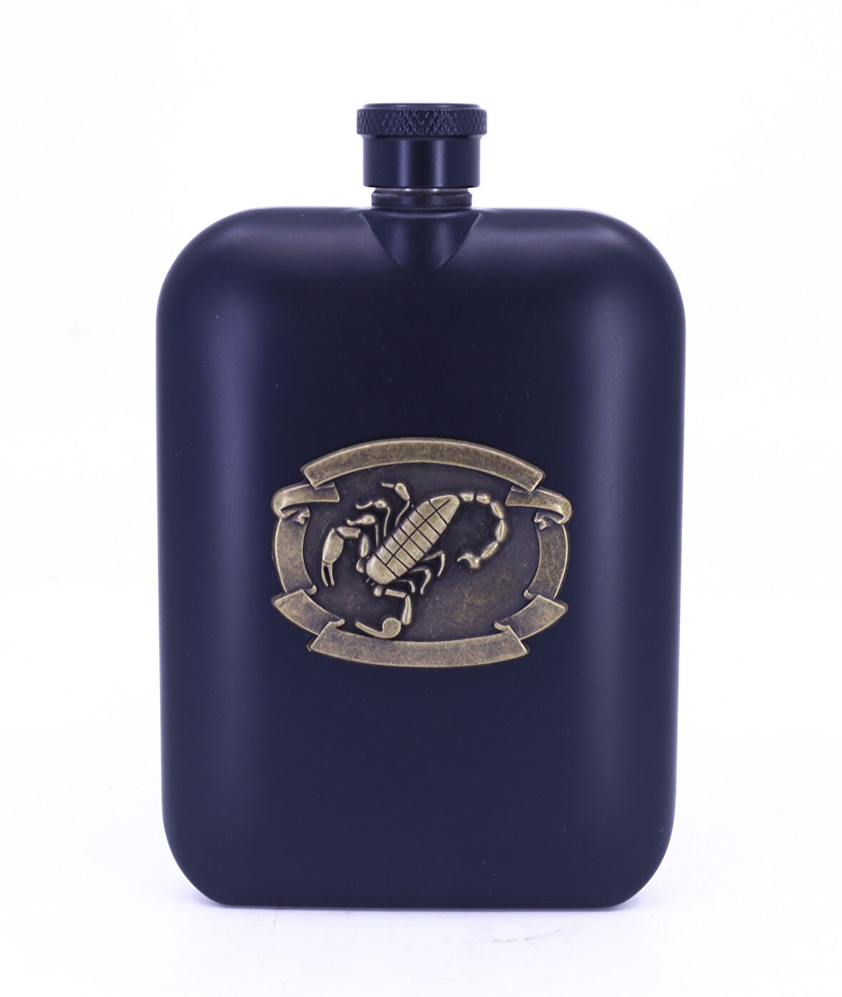 Akrep Kabartma Amblem Paslanmaz Çelik Cep Matarası - Hip Flask 7 OZ