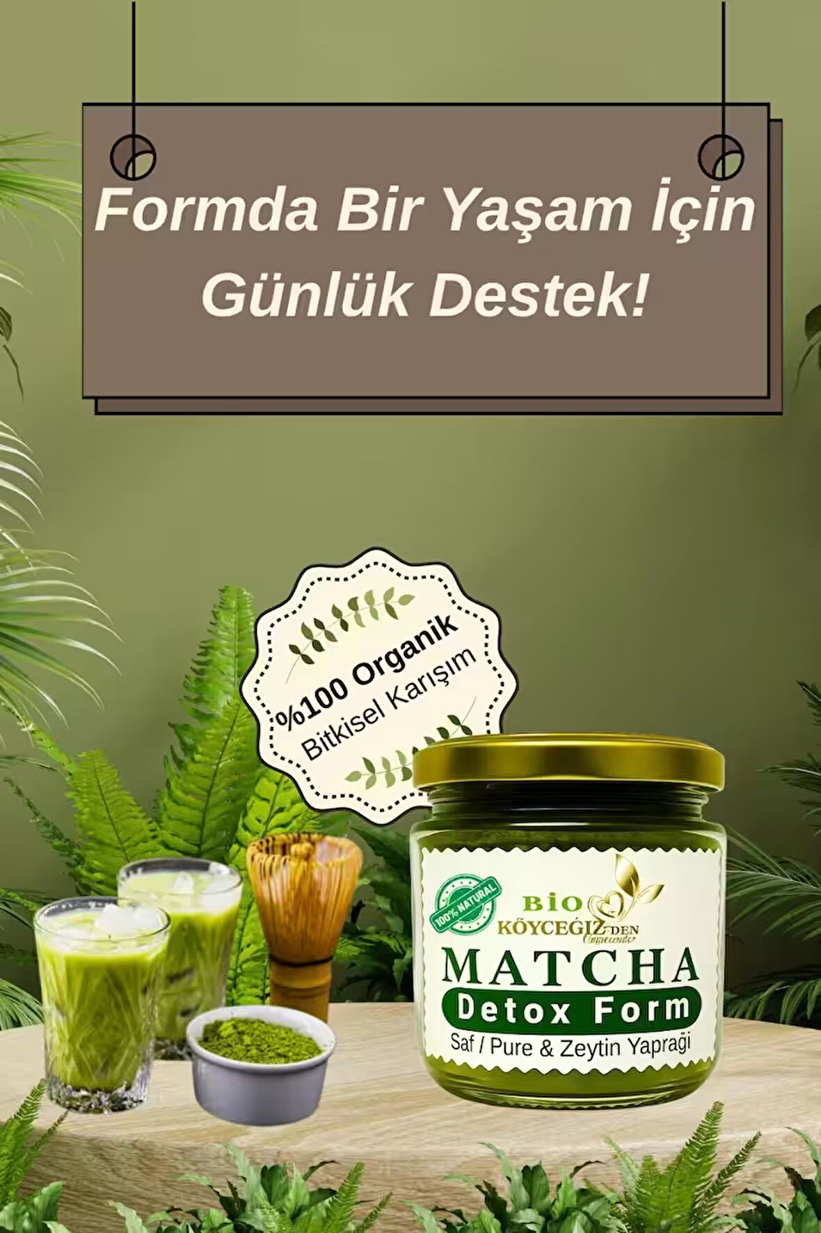 %100 Doğal Matcha & Zeytin Yaprağı Karışımı | Detox Form - Kıloverme Ve Zayiflamaya Yardımcı