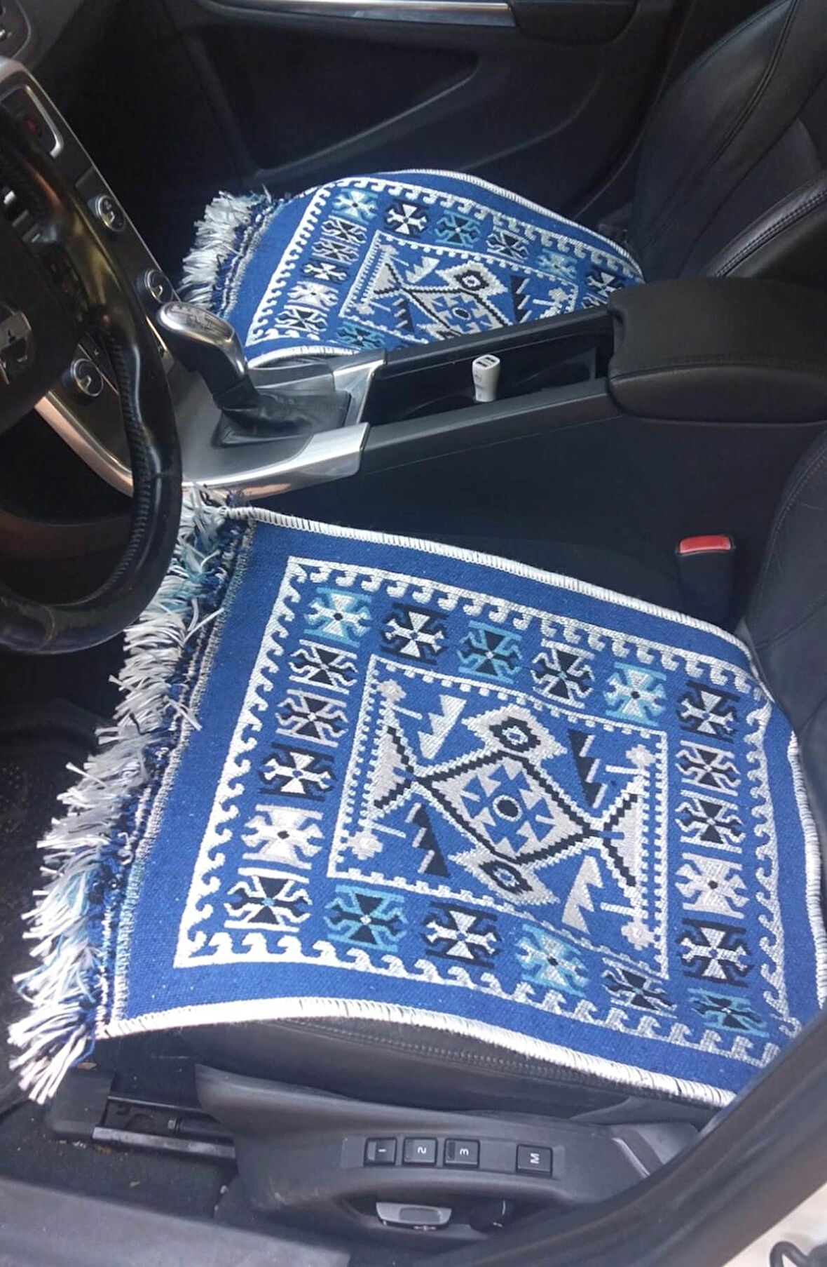EFE MİNDER 3'lü Oto Koltuk Kilim Seti - Ön ve Arka Koltuk 3 Parça Takım  MAVİ