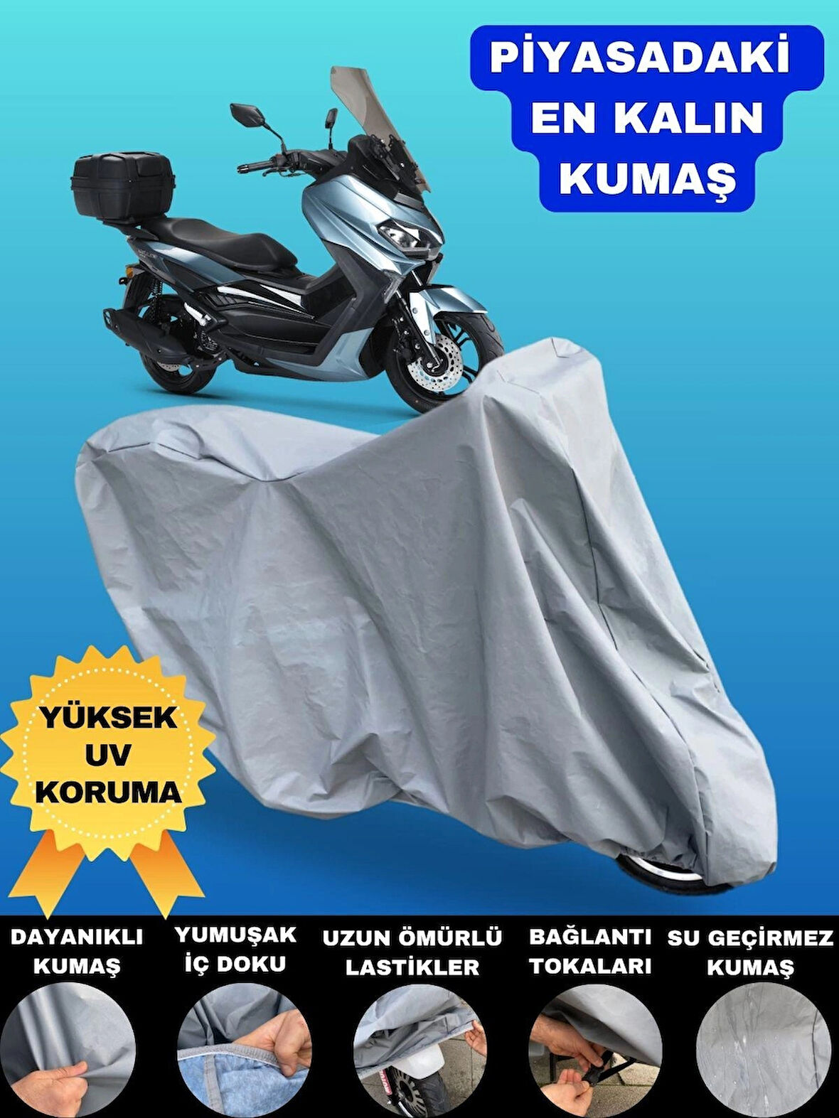 Arora Safari Pro Premium Yeni Nesil Süper Kalın Motosiklet Brandası Su Geçirmez
