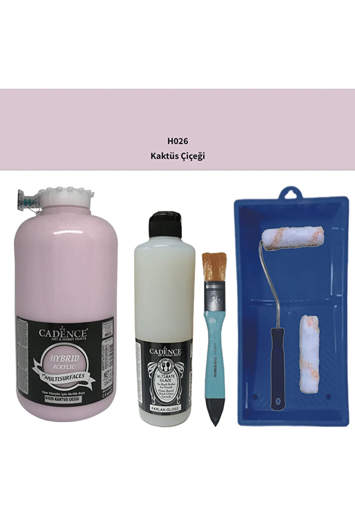 Mobilya Boyası-Cadence Multisurface H-026 Kaktus Çiçeği 2Lt Ultmate Parlak Vernk 500Ml Saten