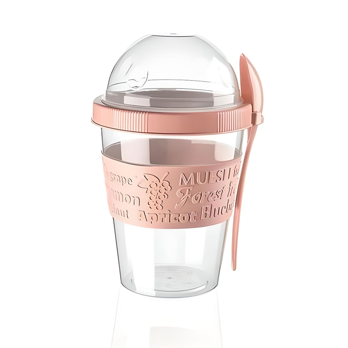 Taken Go Kapaklı Kaşıklı Pratik Taşınabilir Meyveli Yoğurt Kabı