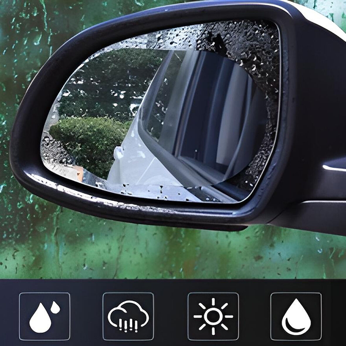 Araç Ayna Yağmur Kaydırıcı ve Cam Buğu Önleyici Film