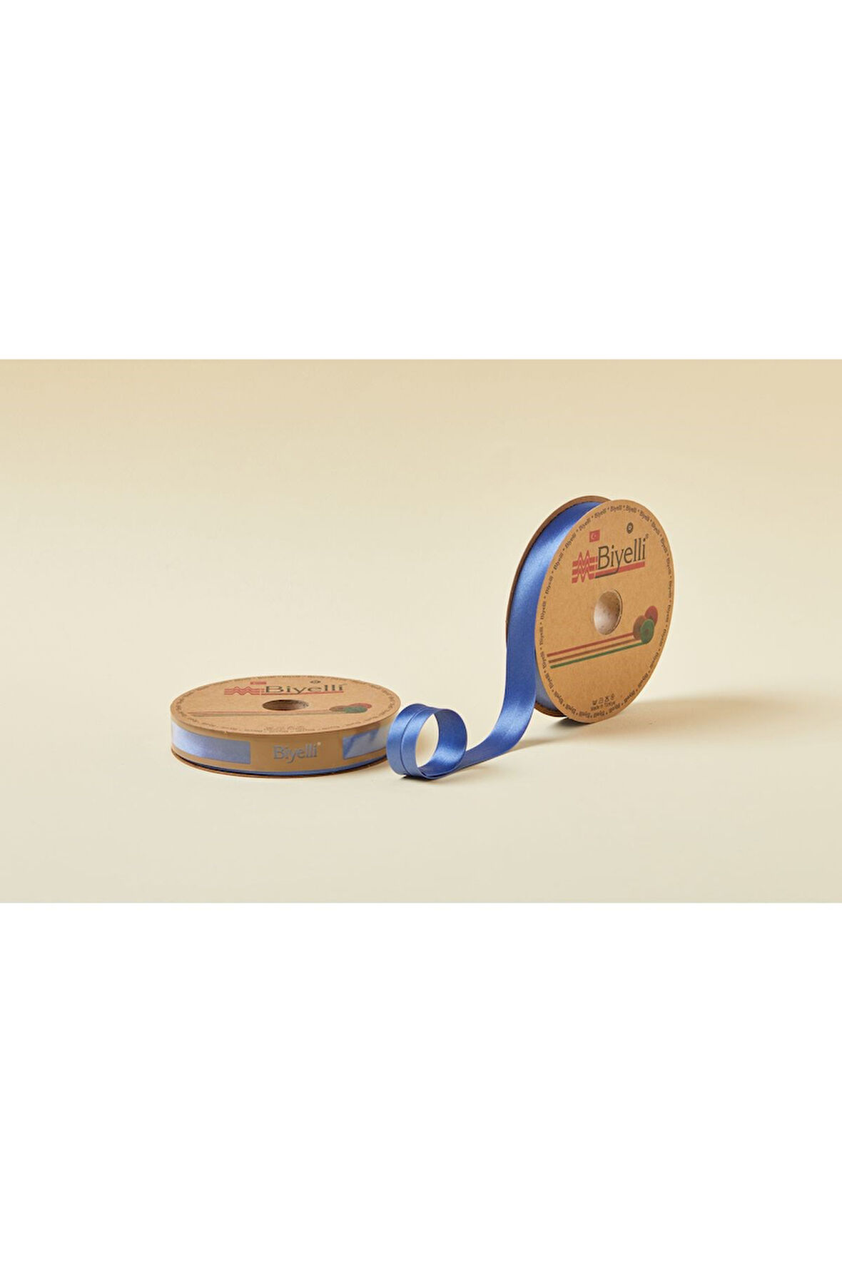 Biye Saten Katlı 078 İndigo 2 cm 25 Metre %100 Polyester