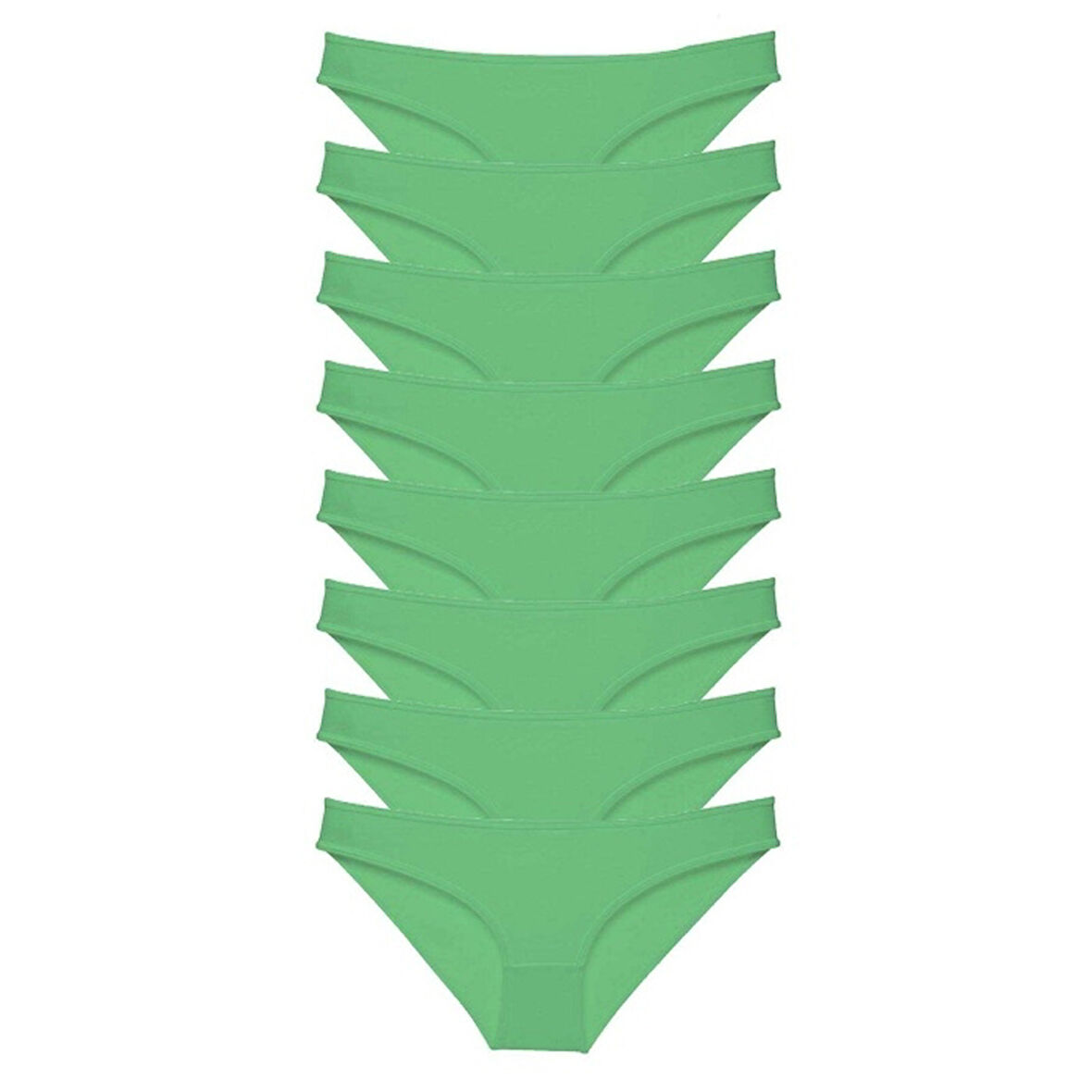 8 adet Süper Eko Set Likralı Kadın Slip Külot Yeşil