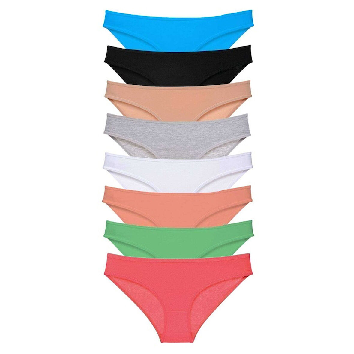 8 adet Süper Eko Set Likralı Kadın Slip Külot Set 7