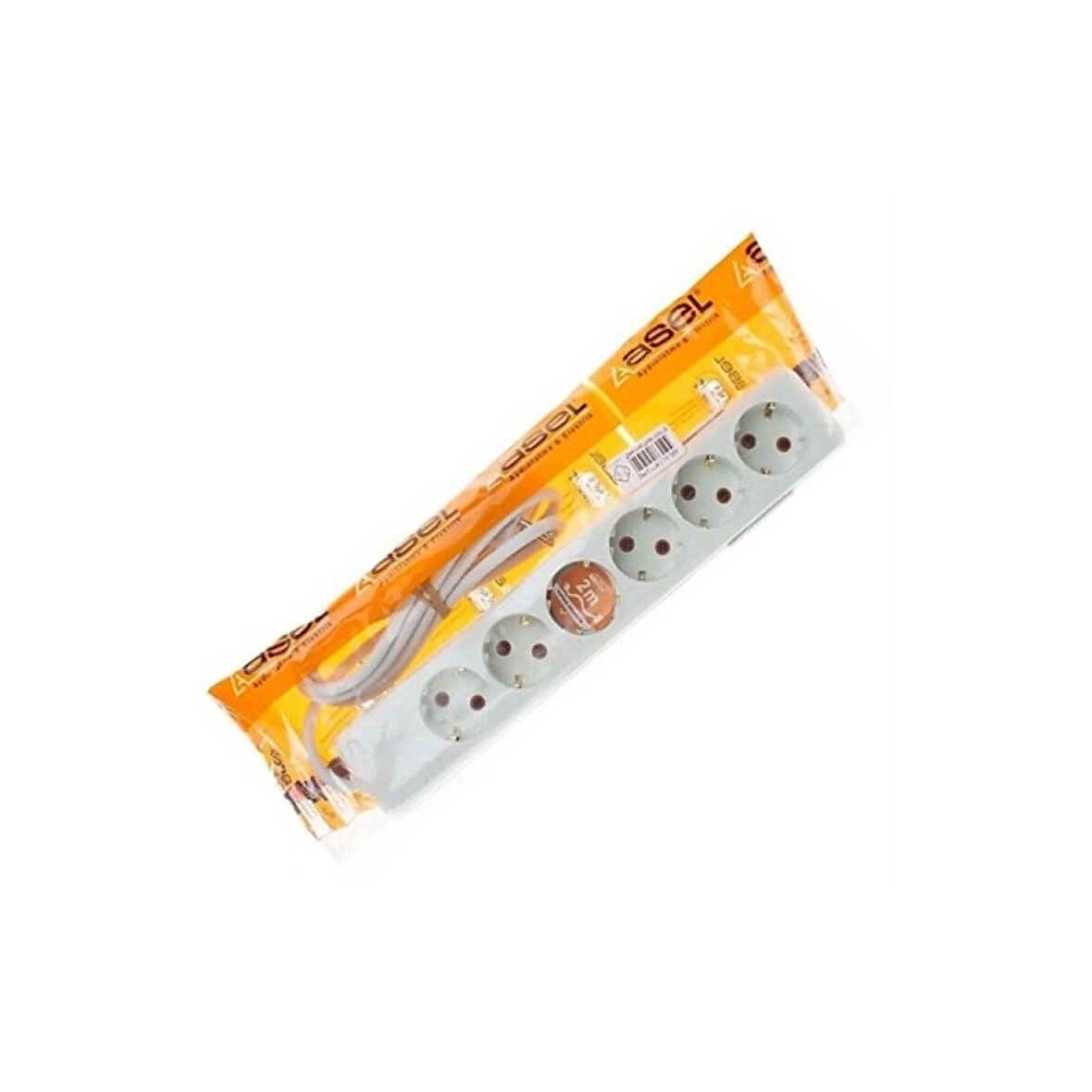 Asel 6'Lı Topraklı Grup Priz 2mt