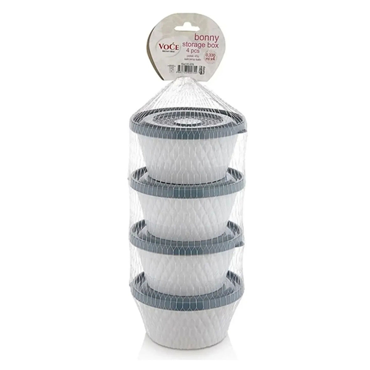 Petek 4'lü Saklama Kabı 0,330 Ml Royaleks-VC-205