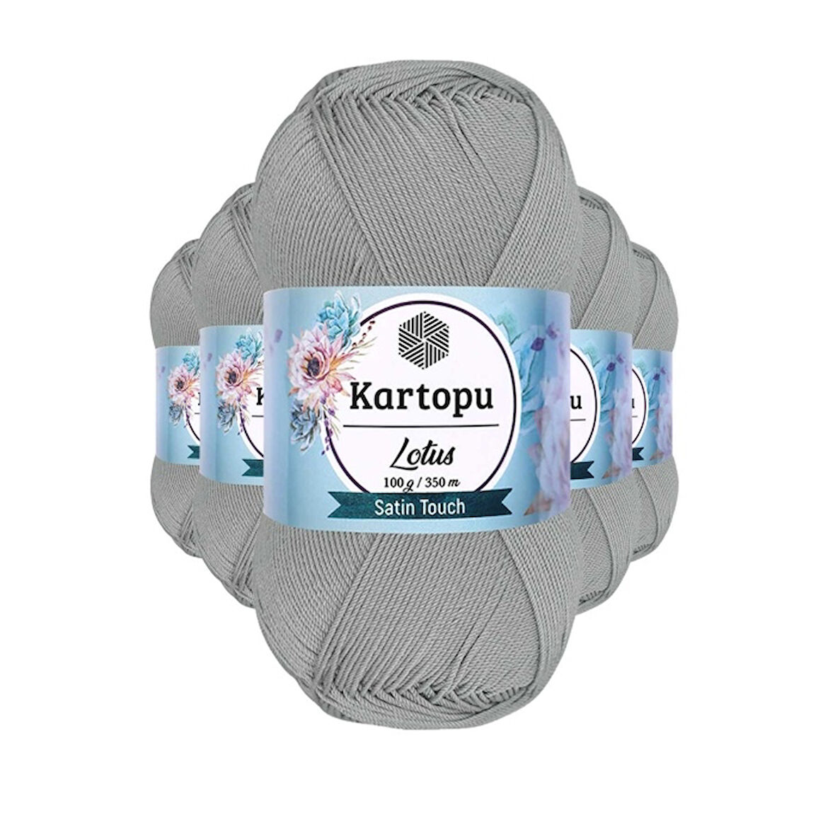 5 Adet Lotus Bikini Büstiyer Bluz Örgü İpi K941 Açık Gri