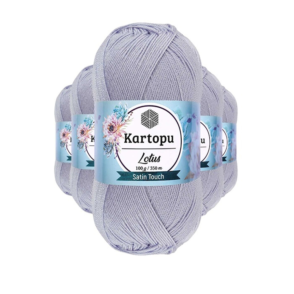 5 Adet Lotus Bikini Büstiyer Bluz Örgü İpi K714 Gri