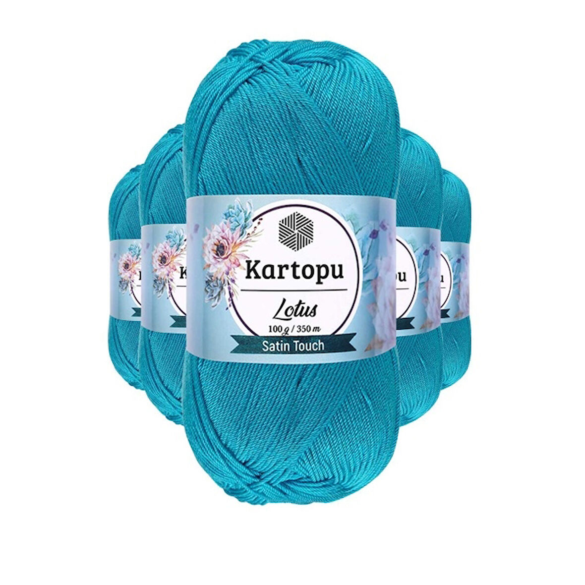 5 Adet Lotus Bikini Büstiyer Bluz Örgü İpi K512 Turkuaz