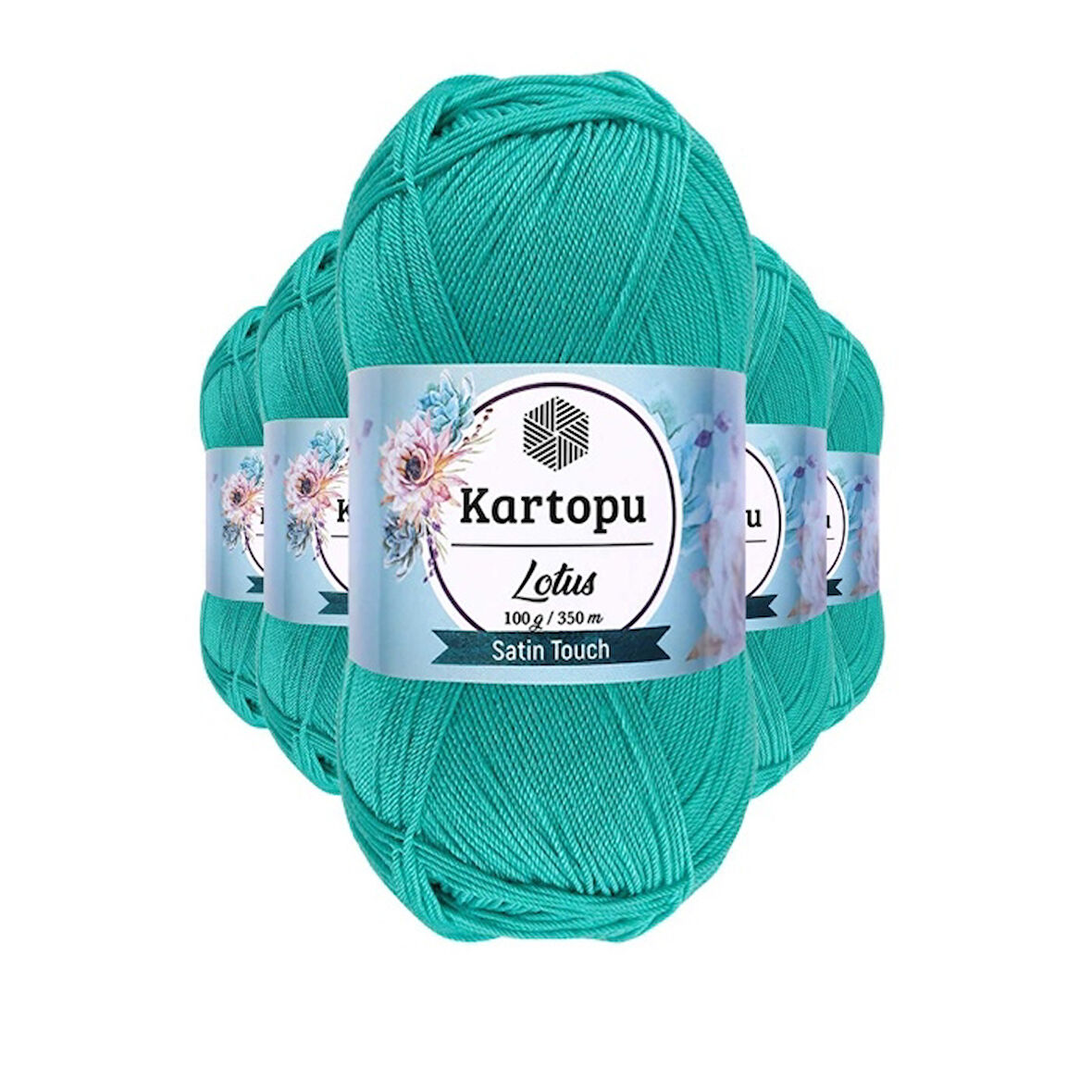 5 Adet Lotus Bikini Büstiyer Bluz Örgü İpi K440 Yeşil