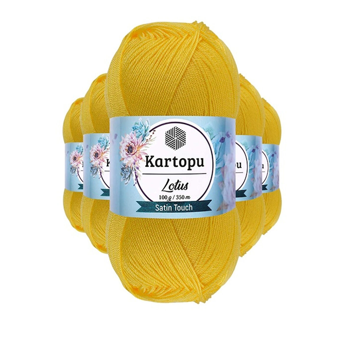 5 Adet Lotus Bikini Büstiyer Bluz Örgü İpi K323 Civciv Sarı