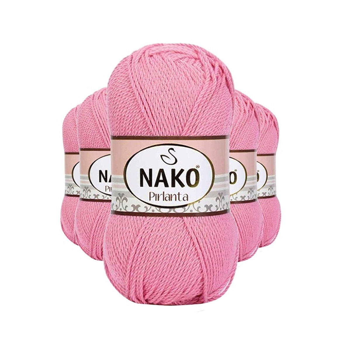 5 Adet Pırlanta Amigurumi El Örgü İpi Yünü Pembe 6740