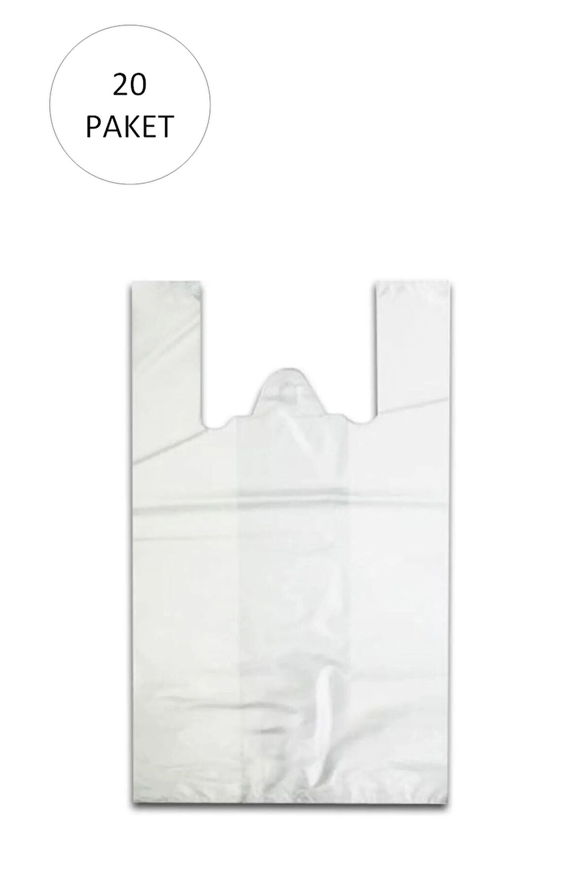 Beyaz Hışır Atlet Poşet Mini Boy 22x31 cm 20 Paket Takriben 10.000 Adet