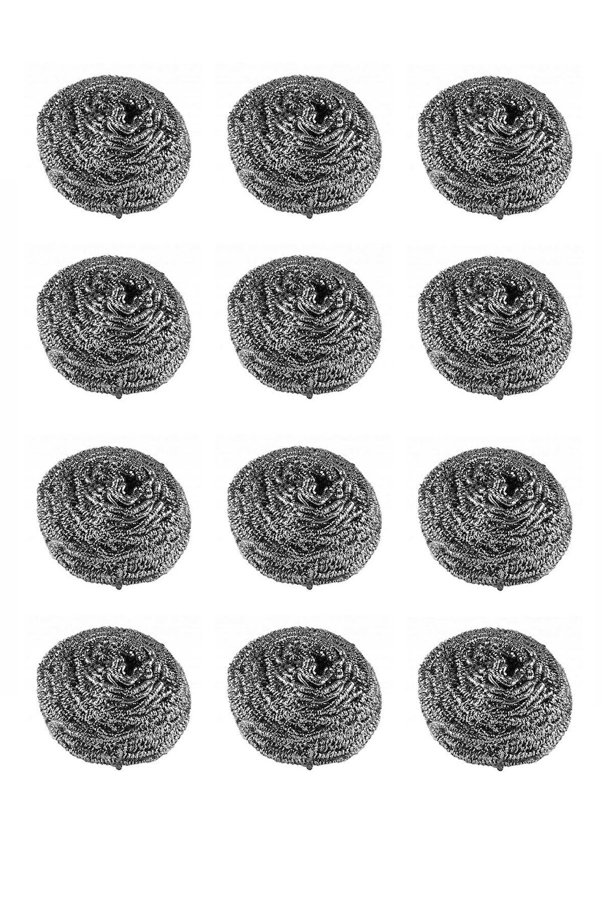 12 Adet Paslanmaz Bulaşık Teli Endüstriyel Boy 10 gr