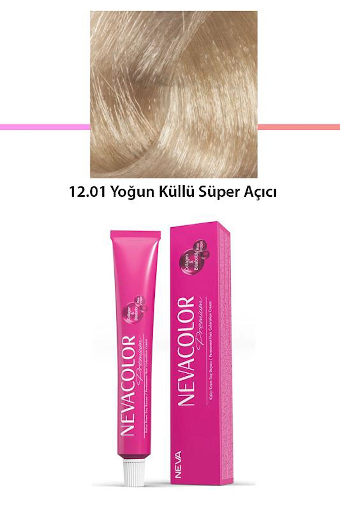 Premium 12.01 Yoğun Küllü Süper Açıcı - Kalıcı Krem Saç Boyası 2 X 50 g Tüp