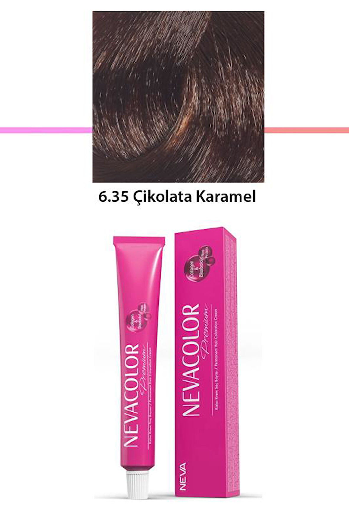 Premium 6.35 Çikolata Karamel - Kalıcı Krem Saç Boyası 2 X 50 g Tüp