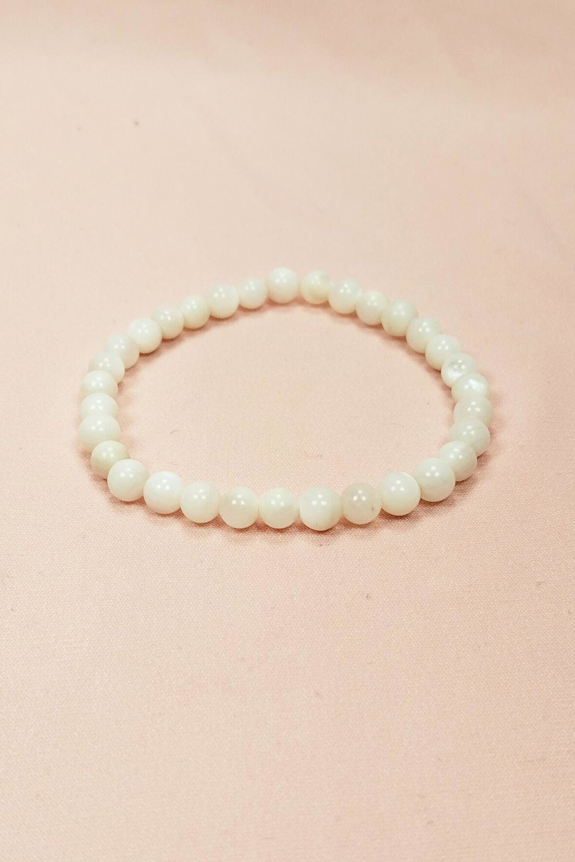 Sedef Doğal Taş Bileklik Kutulu