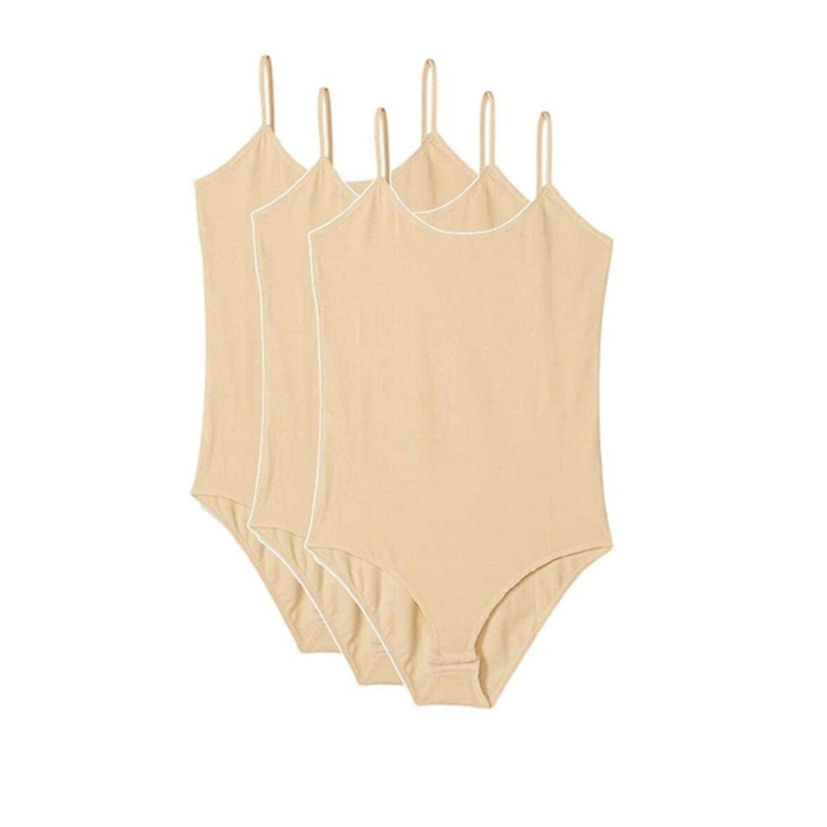 3 Adet İp Askılı Kadın Çıtçıtlı Body Ten