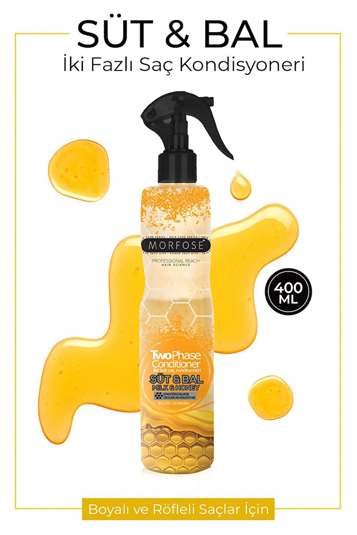 Çift Fazlı Süt & Bal Kondisyoner Fön Suyu 400 ML - mrfs