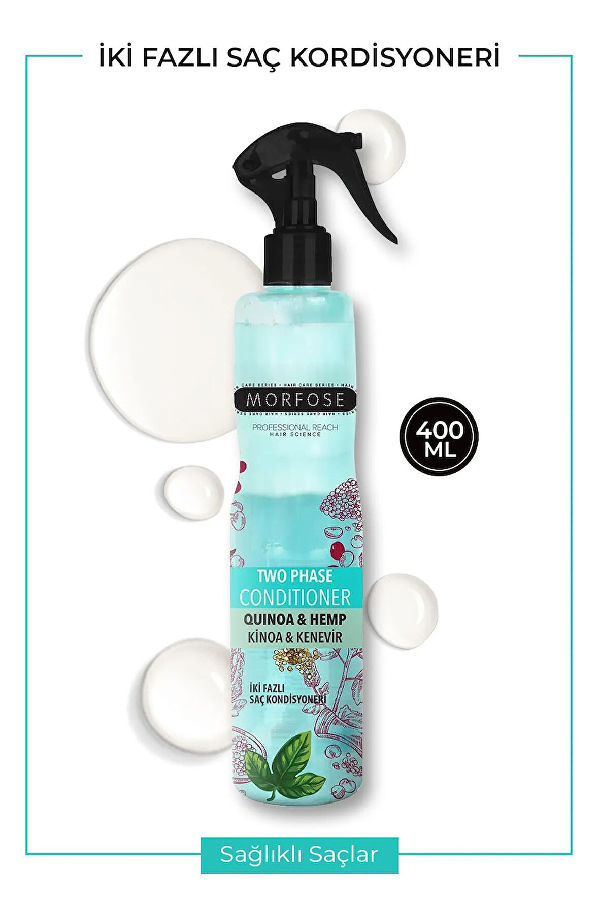 Çift Fazlı Kinoa & Kenevir Kondisyoner Fön Suyu 400 ML - mrfs