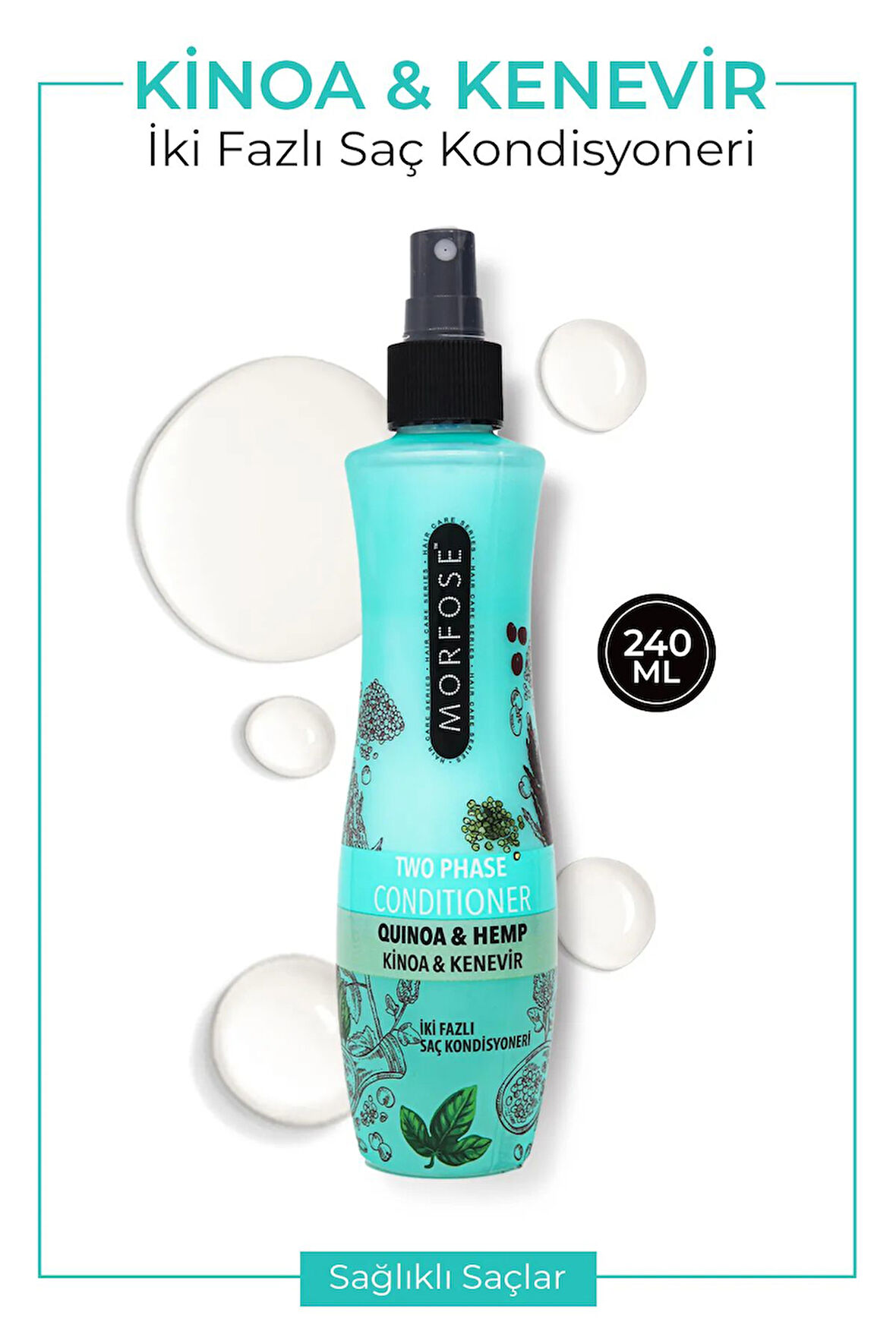 Çift Fazlı Kinoa & Kenevir Kondisyoner Fön Suyu 240 ML - mrfs