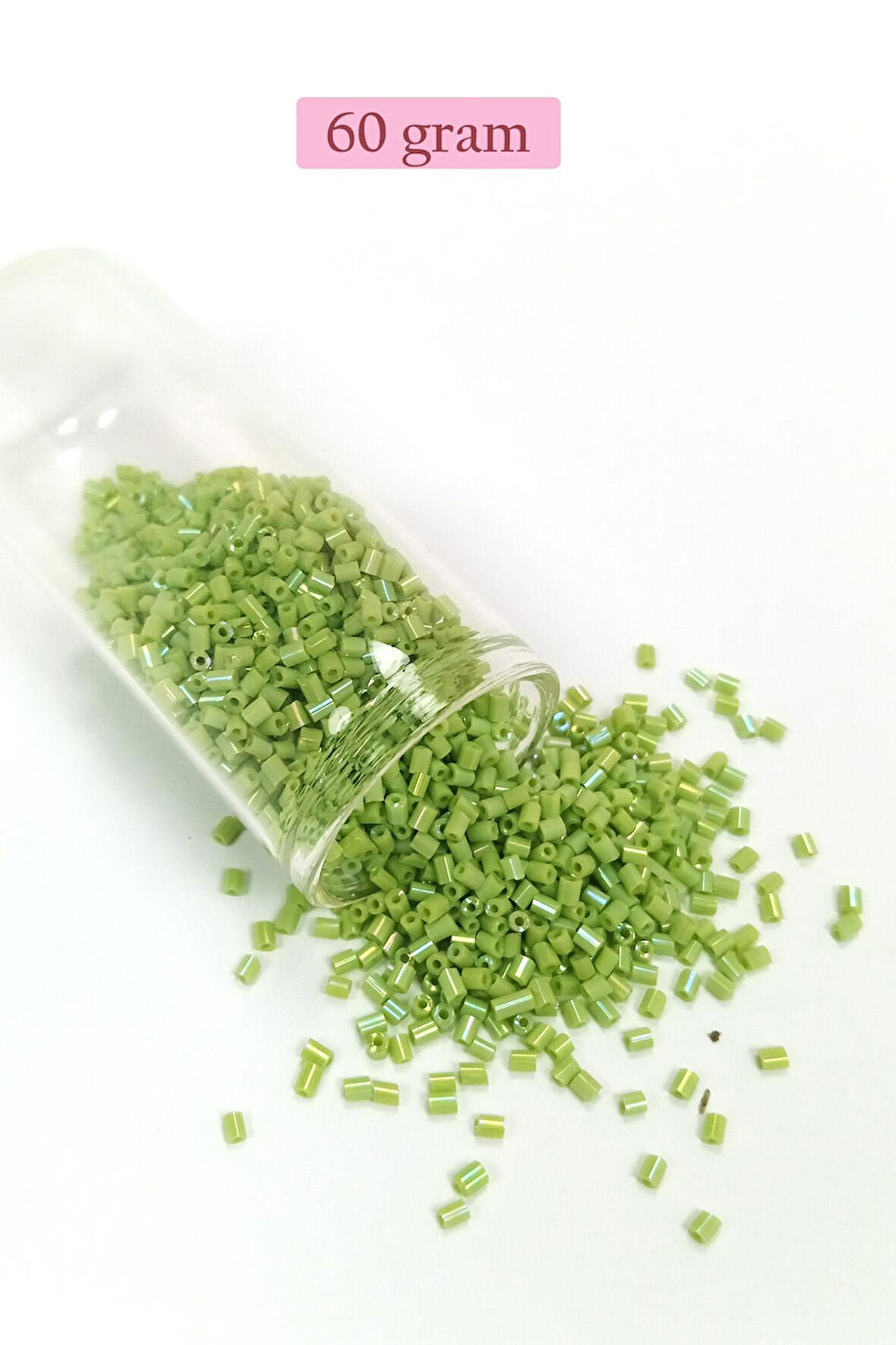 Kesme Cam Boncuk 2mm - 60 Gram - Yeşil - BNC373