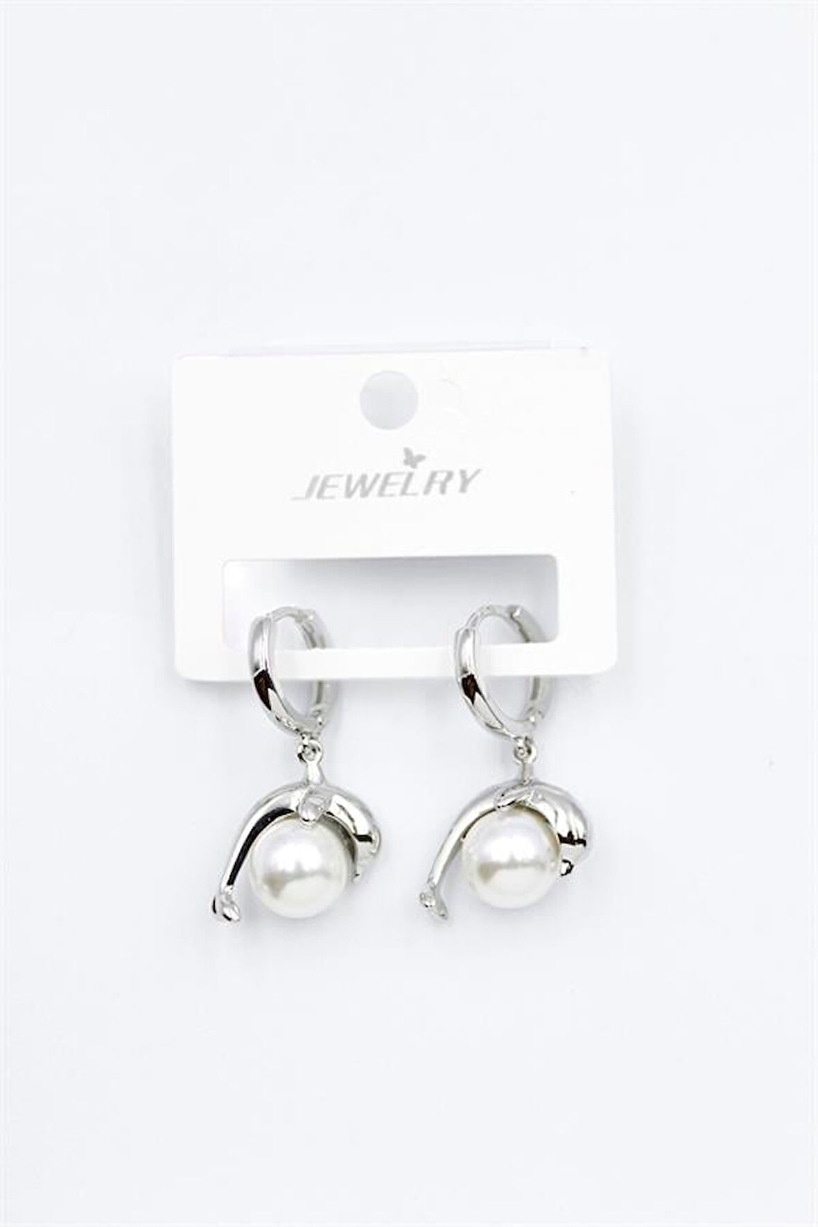 İncili Yunus Küpe - Gümüş