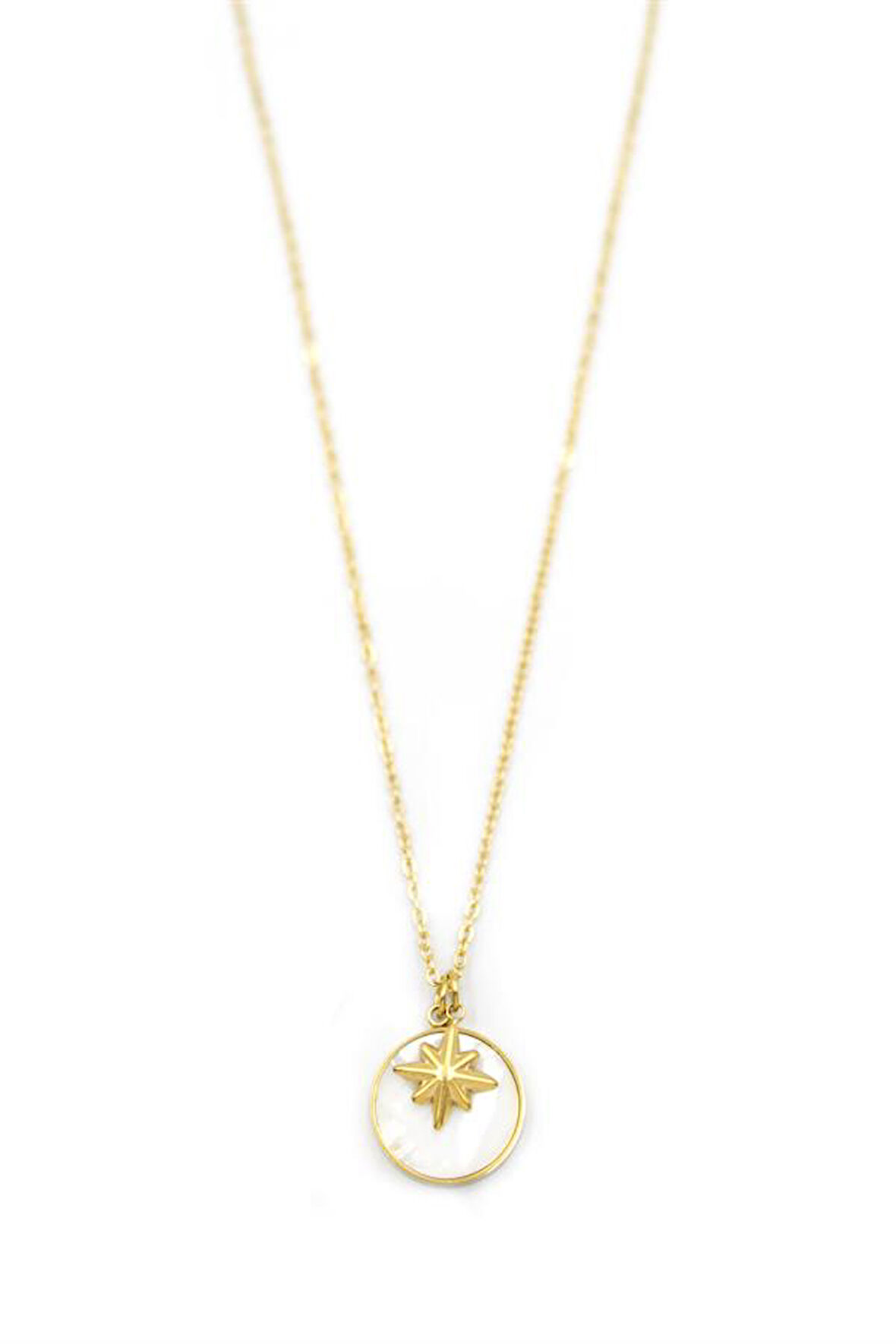 Sedef Kutup Yıldızı Kolye - Altın
