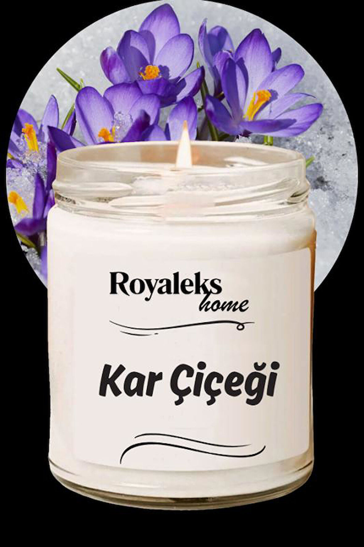 Doğal Özel Seri Kokulu Dekoratif Kavanoz Mum 210 cc - Kar Çiçeği - RYL