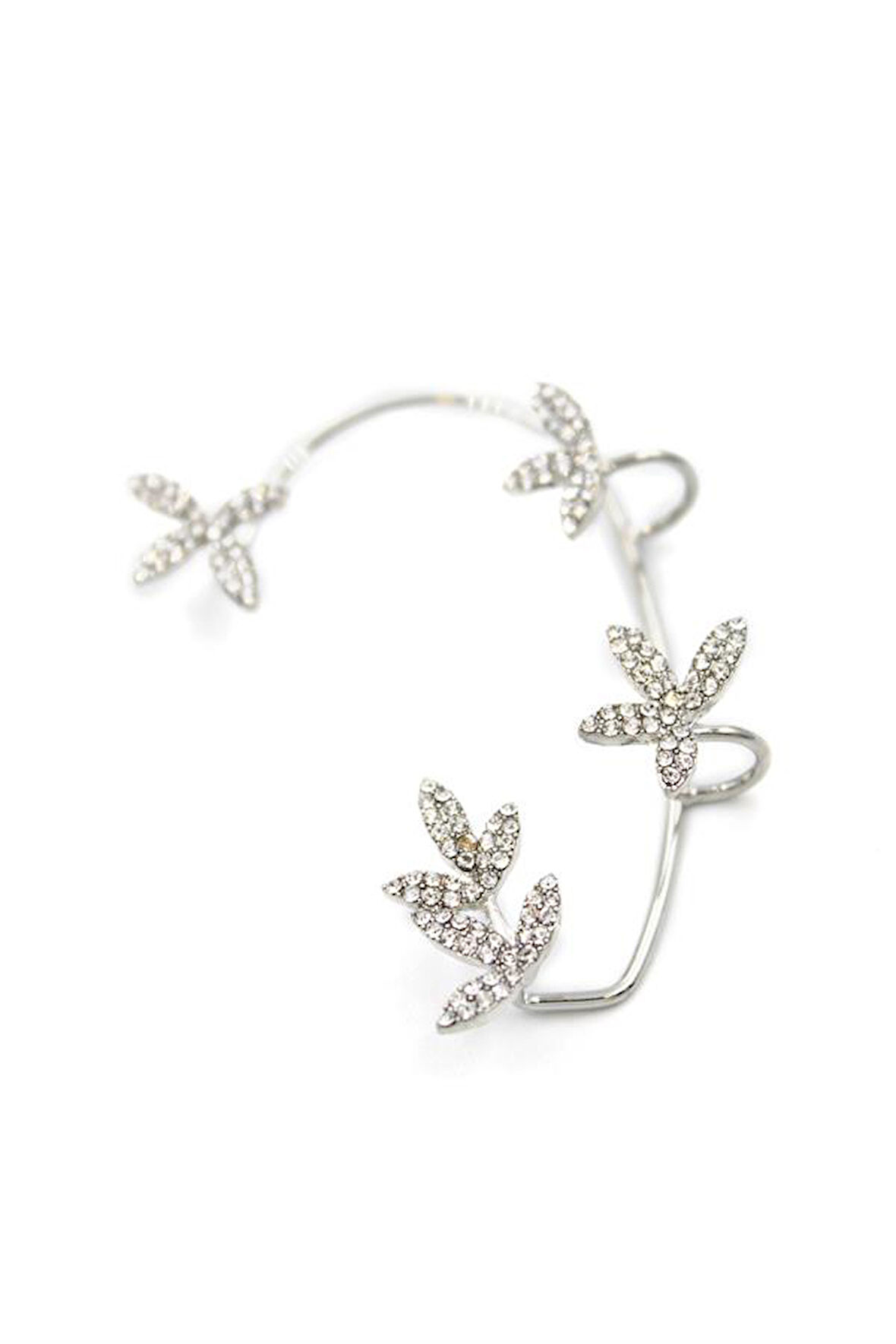 Yaprak Kıkırdak Küpe - Gümüş